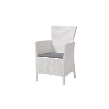 Keter Sillón Jardín  Exterior Terraza Resina Iowa Blanco Anxpxal Cm 62x60x89