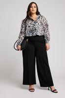 yours london pantalones negros elasticos diseno de pico mujer curvy y tallas grandes yours london
