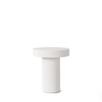 mesa auxiliar redonda blanca