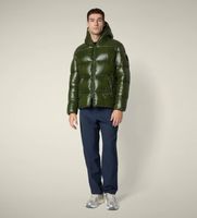 save the duck para hombre d31280m-love21 abrigo edgard verde m casual sostenible nylon reciclado
