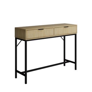 Escritorio Lennox 100 X 30 Cm Con 2 Cajones Vicco