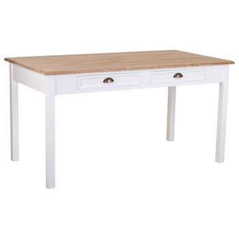 Mesa De Madera Blanca 150x80x78