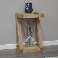 infinity oak designer small console table