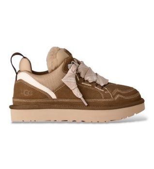 UGG para mujer. 1144032 Zapatillas de Piel Lowmel marrón (39), Plano, Cordones, Casual
