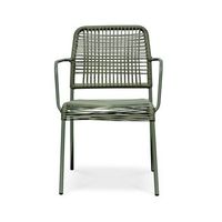 sillon de jardin apilable en cuerda y acero