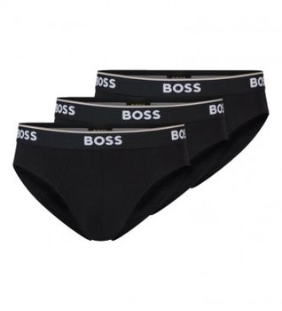 BOSS para hombre. 50475273 Pack de 3 slips negro (S), Homewear, Algodón
