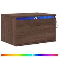 mesita de noche 36x50x30 cm madera - marron