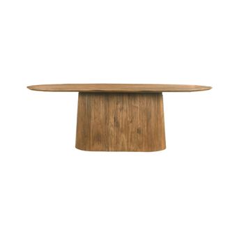 Mesa de comedor ovalada 10 personas 230 cm madera