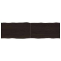 tablero mesa madera tratada borde vivo marron 180x50x2-4 cm vidaxl