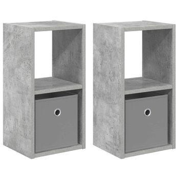 Mesita De Noche 22x25,5x49,5 Cm Madera - Gris