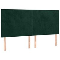 cabecero terciopelo verde oscuro 160x5x118128 cm vidaxl