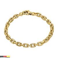 pulsera fantasia de oro amarillo de 14 quilates 55 mm