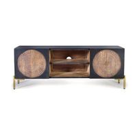 mueble tv de madera de mango y metal