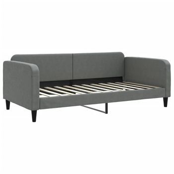 Sofá Cama | Cama Individual | Cama Para Adultos Tela Gris Oscuro 100x200 Cm