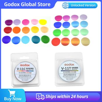 Filtros de color Godox V-11C V11C o V-11T V11T para luz de flash serie Godox V1 V1PRO V100 compatible con AK-R16 o AK-R1