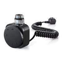 kibath temostato con resistencia secatoallas redondo de 600w acabado negro mate fabricado en abs