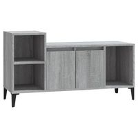mueble de tv madera contrachapada gris sonoma 100x35x55 cm