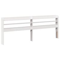 cabecero de cama con estantes madera maciza pino blanco 180 cm vidaxl
