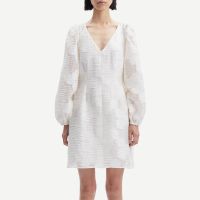 samsoe samsoe anai fil-coupe mini dress - xs