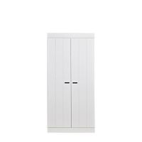 armario con 2 puertas y 1 balda en madera blanca