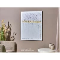 oleo abstr con relieve con led y oro 90x3x120cm