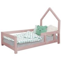 cama cabana infantil 120 x 190 rosa pastel 1