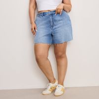 good american good 90s denim long shorts - us 8uk 12