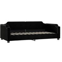 sofa cama tela negro 90x190 cm