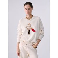 liu jo jersey punto jacquard en lana con charm para mujer