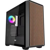 caja pc darkflash ds900wd atx vidrio templado madera negro