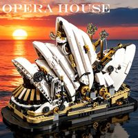set de bloques de construccion steampunk del teatro de la opera de sidney 1940 piezas modelo de arquitectura con engranajes mecanicos regalo creativo para aficionados