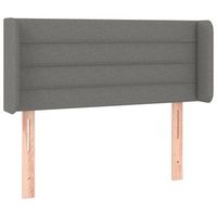 cabecero cama mueble de dormitorio con luces led de tela oscuro 93 x 16 x 7888 cm gris m020002219