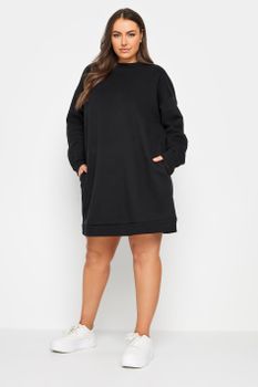Yours Vestido Sudadera Negro, Mujer Curvy Y Tallas Grandes, Yours