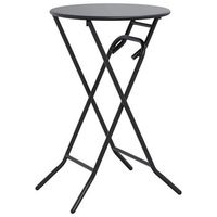 mesa de jardin  mesa de exterior antracita 50 x 50 x 72 cm metal