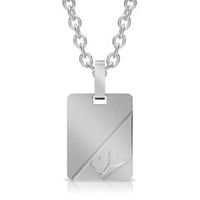 cadena con colgante con motivos de corazon acero inoxidable