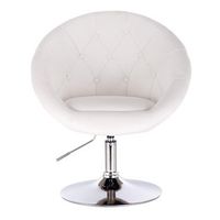 taburete de bar de piel sintetica - taburete de bar con reposabrazos - silla giratoria de ocio - blanco