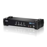 interruptor kvm aten cs1764a usb dvi 4 puertos audio y hub usb 20