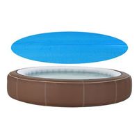 cobertor piscina - 549 cm - cubierta de piscina - cubierta solar para verano - aire libre - redonda - polietilen - azul encasa