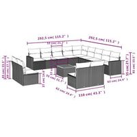 conjunto de sofa de jardin incluye cojines combinacion de 14 piezas