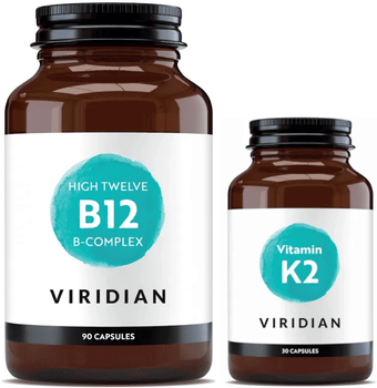 Viridian High Twelve Vit. B12 B-Complex 90 Cápsulas + Vit. K2 50ug 30 Cápsulas Veganas