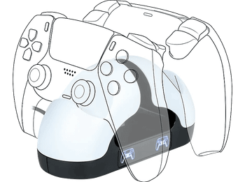Base de carga - Nacon BigBen Dual Charging Station, Para 2 DualSense PS5, Carga rápida 3 horas, Blanco