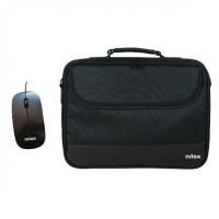 nilox kit maletin para portatil hasta 156 negro  raton optico usb negro