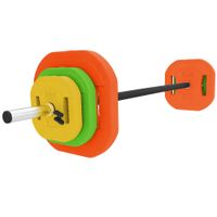 sportnow set de pesas ajustables con barra de acero de 140 cm 6 discos de 5kg 25kg 15kg 2 clips para casa gimnasio