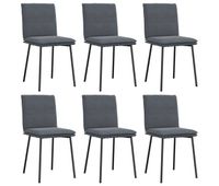 vidaxl sillas de comedor 6 unidades terciopelo gris oscuro