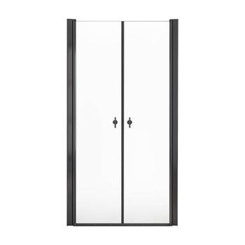 Puerta Batiente Cristal Transparente Lavea - 85 X 195 Cm Negro