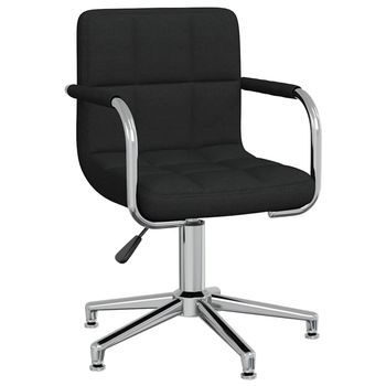 Silla De Oficina Giratoria De Tela Negra Vidaxl