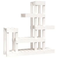 soporte para plantas madera maciza de pino blanco 92x25x97 cm vidaxl