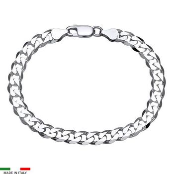 Pulsera barbada de plata 925 7mm