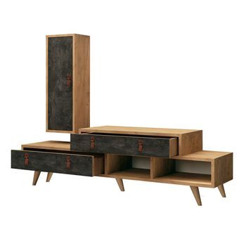 Mueble Tv Joseph Roble Gris Oscuro