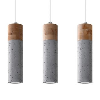 Lámpara colgante nato gris, 3 luces